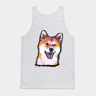 Shiba Inu Bright colorful pop dog art Tank Top